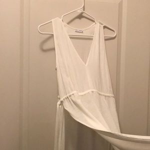 zara white beach cover up